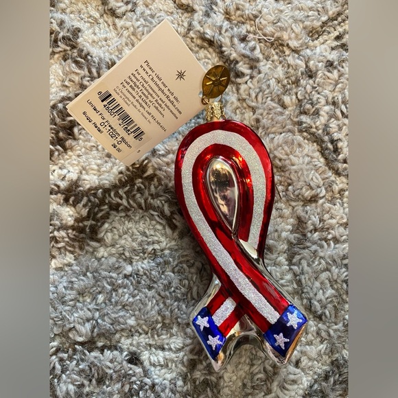Christopher Radko Patriotic Ornament United For Freedom NEW Sept 11 USA Flag - Picture 5 of 6
